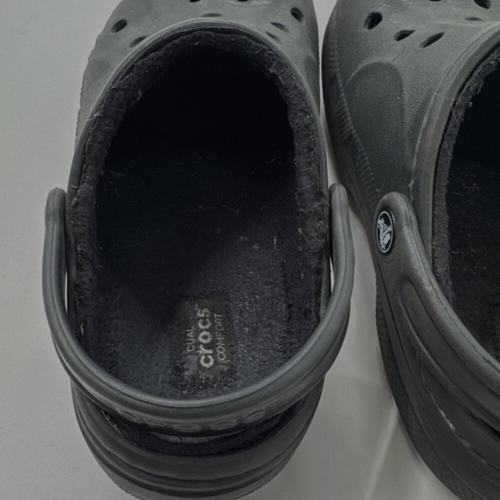 Crocs Dual Comfort Fleece Lined Crocs Womens 7 Blue Clogs Mens 5 Casual - Picture 11 of 12